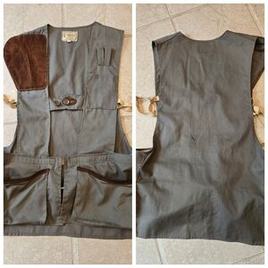 Vtg Shooters hunting Vest M-L Gun Club army green